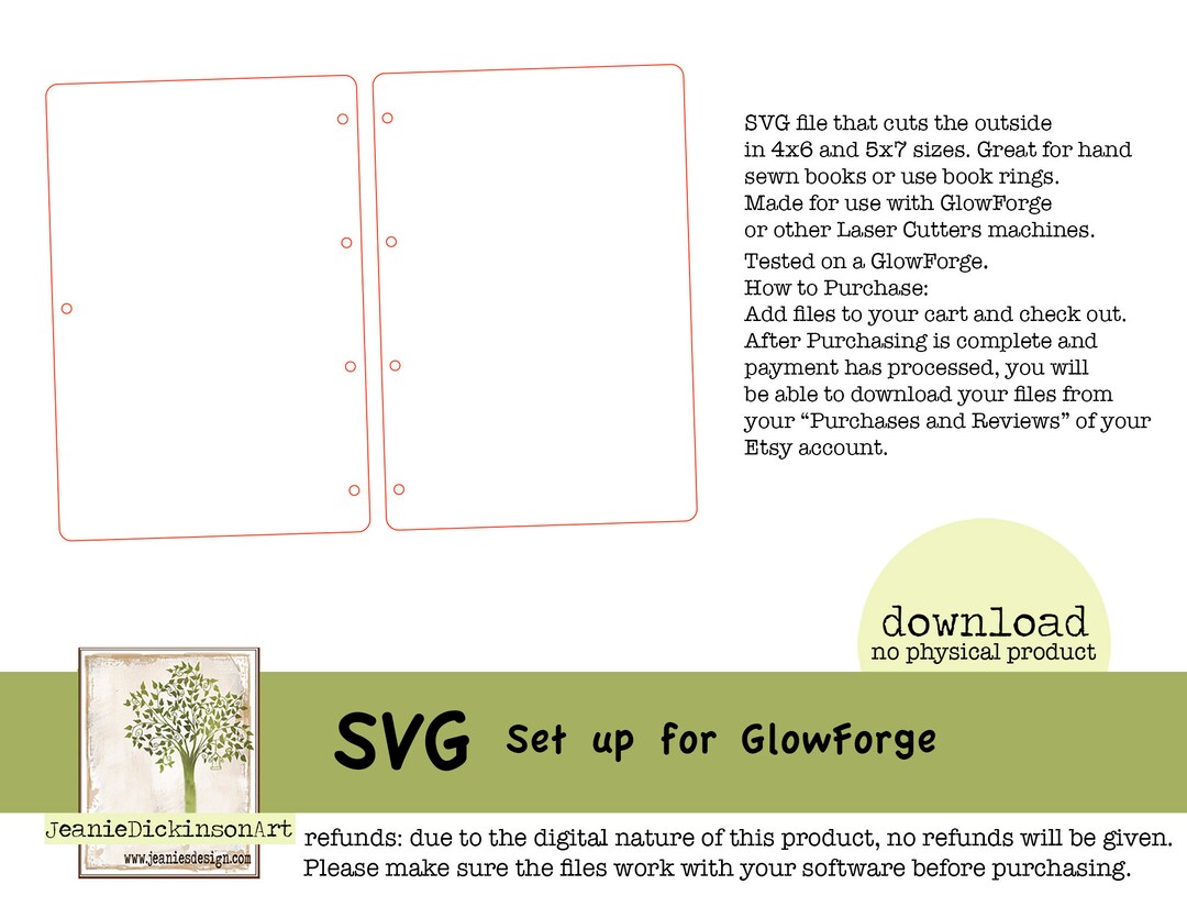 Blank Book Covers Svg Ready for Cutting Etsy