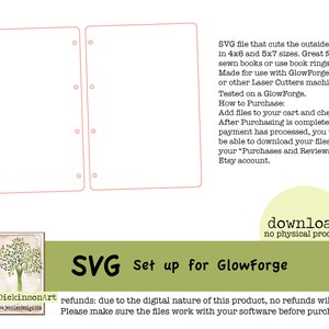 Blank book covers - svg glowforge ready for cutting