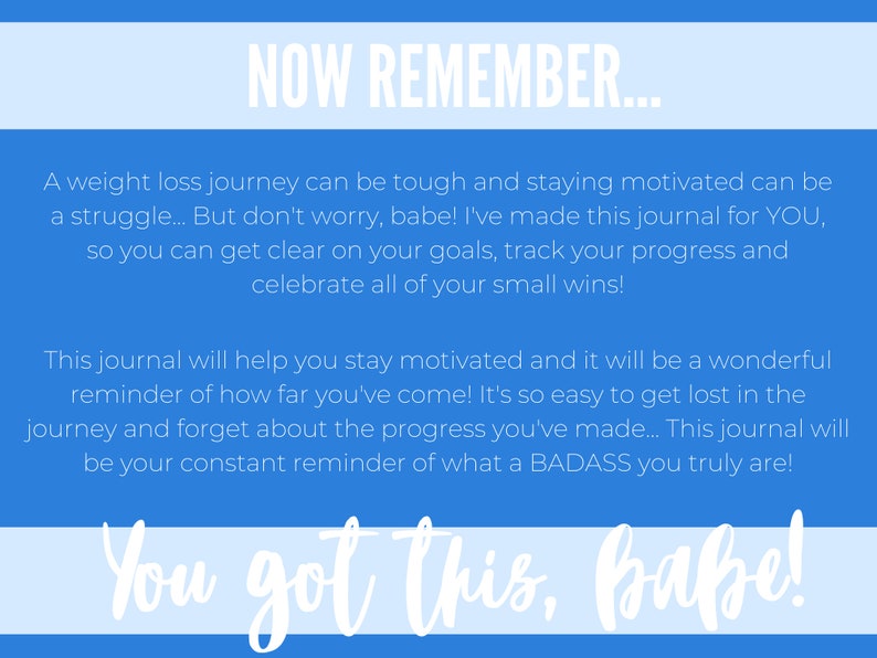 Weight Loss Journal Printable Weight Loss Planner Etsy