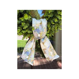 Laura Park Sea Glass Fabric Wreath Sash: Preppy Southern Decor image 2