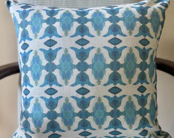 Laura Park Spice Market Blue Pillow Cover: Designer Throw Pillow