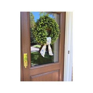 Laura Park Sea Glass Fabric Wreath Sash: Preppy Southern Decor image 4