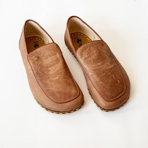 Barefoot Shoes Men, Wide Toe, Grounded Shoes, Handmade Minimalist Leatherful Shoes, Earth Grounding Shoe,Copper Riveted | Vision Leather