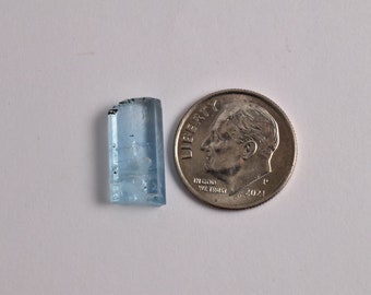 Rare 4.65ct Terminé Tabular Vietnam Aigue-marine Crystal Clear Specimen Gem Blue