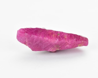 Large Rough Ruby Pinkish Red 39.3ct Specimen Crystal , Raw Ruby Corundum Specimen Gemstone.