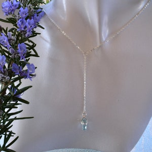natuurlijke rauwe aquamarijn ketting, aquamarijn ketting voor vrouw, aquamarijn ketting sterling zilver