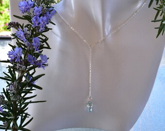 Natural Raw Aquamarine Necklace , Aquamarine Necklace for Woman, Aquamarine Necklace Sterling Silver