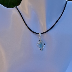Collar de aguamarina natural, collar de aguamarina de plata de ley, colgante de aguamarina, regalo para ella
