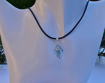 Natural Aquamarine Necklace , Aquamarine necklace Sterling Silver,  Aquamarine Pendant,  Gift for Her