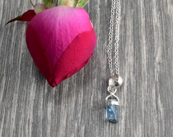Transparency Aquamarine Necklace Raw  , Gifts For Her , Aquamarine Necklace for Woman, Aquamarine necklace Sterling Silver