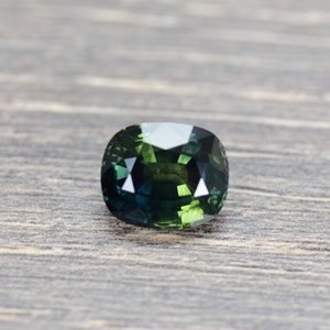 Untreated Flawless GIA Certified I 7.3ct Green Teal Sapphire Loose Gemstone I Engagement Ring I Natural Sapphire Green Cushion Cut Sapphire