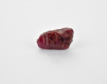 Rough Ruby Red 7ct Specimen Crystal, Raw Ruby Corindum Specimen Gemstone.
