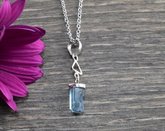Transparency Aquamarine Necklace Raw  , Gifts For Her , Aquamarine Necklace for Woman, Aquamarine necklace Sterling Silver