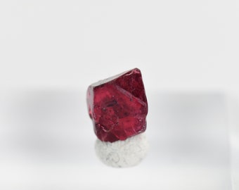 Rare Nice Slice 5.7ct Raw Octahedron Dark Red Spinel Crystal Specimen, Rough Spinel Gemstone, Healing Crystal
