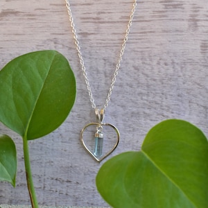 Aquamarine Necklace Sterling Silver ,aquamarine pendant  , March Birthstone , Throat Chakra, Aquamarine Necklace for Woman