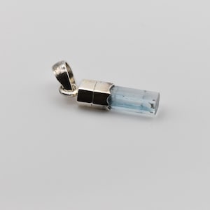 Cute Aquamarine Necklace Raw Blue Transparency Natural  ,  Raw Aquamarine Pendant, Crystal Jewelry, gift for her