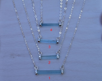 Top Quality Raw Aquamarine Necklace, Aquamarine Necklace for Woman,  Aquamarine Necklace Sterling Silver , March Birthstone
