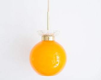 Upcycled orange Lampe