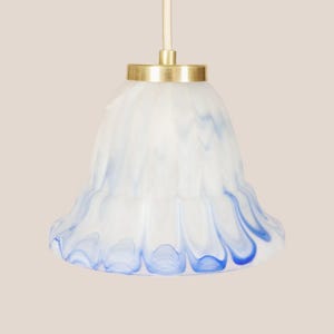 Wisząca lampa IRMA w stylu vintage * Wisząca lampa MCM * Ręcznie wykonana lampa szklana * Oprawa sufitowa w stylu retro * Jugosławia * Złoto * Mosiądz *