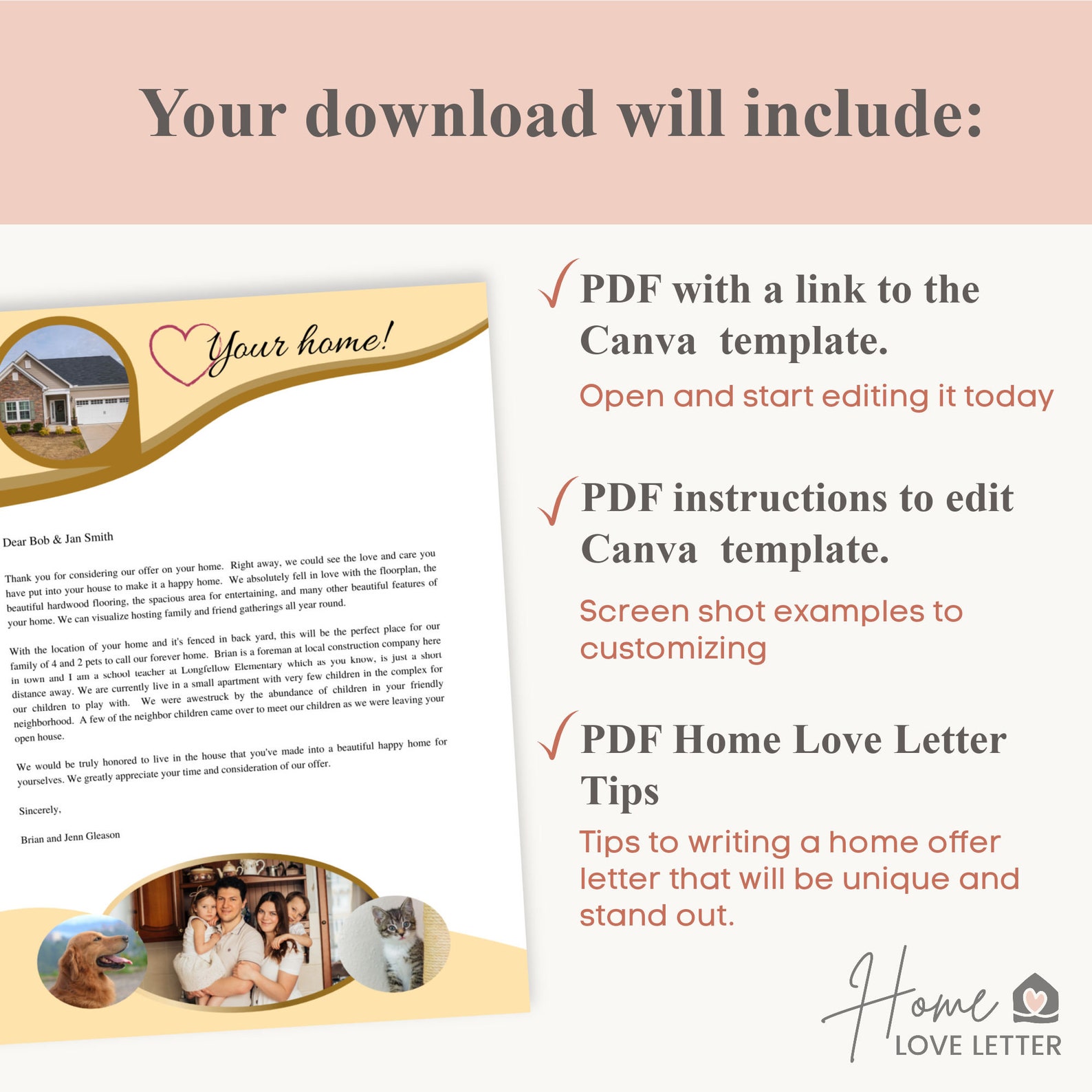 Home Offer Love Letter Letter to Seller Home Buyer Letter Etsy
