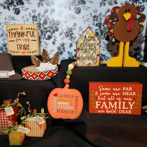 Thanksgiving Tiered Tray, Turkey Tiered Tray, Fall Decor, Turkey Decor, Thanksgiving Decor, Tiered Tray Decor, Shelf Sitters, Gift