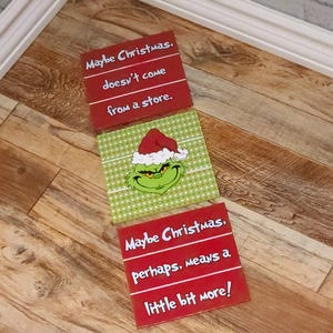 Grinch Hanging Wood Sign, 3 Tier Sign, Grinchmas Decor, Grinch Quote Sign, Christmas Decor, Grinch Lover Gift, Handmade