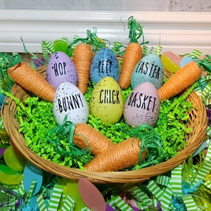 Easter Eggs, Farmhouse Eggs, Easter Egg Decor, Farmhouse Easter, Rae Dunn Inspired, Farmhouse Easter Egg Decor, Tiered Tray Decor