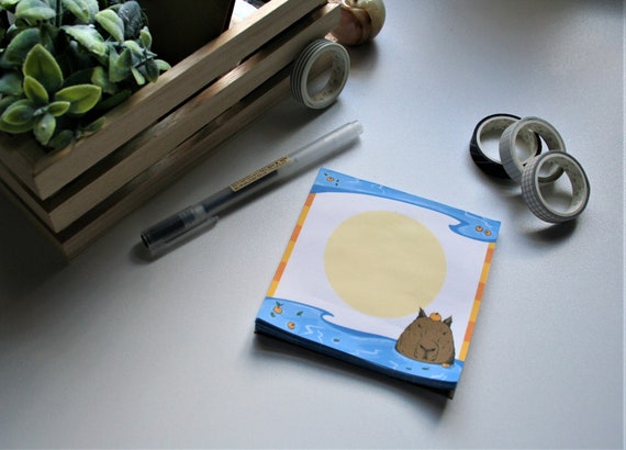 Handmade Capybara Notepad Capybara Yuzu Hot Spring to Do | Etsy