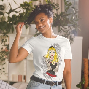 Princess Aurora Unisex T-Shirt. Tattoo, Rock, Disney, Cartoon, Character