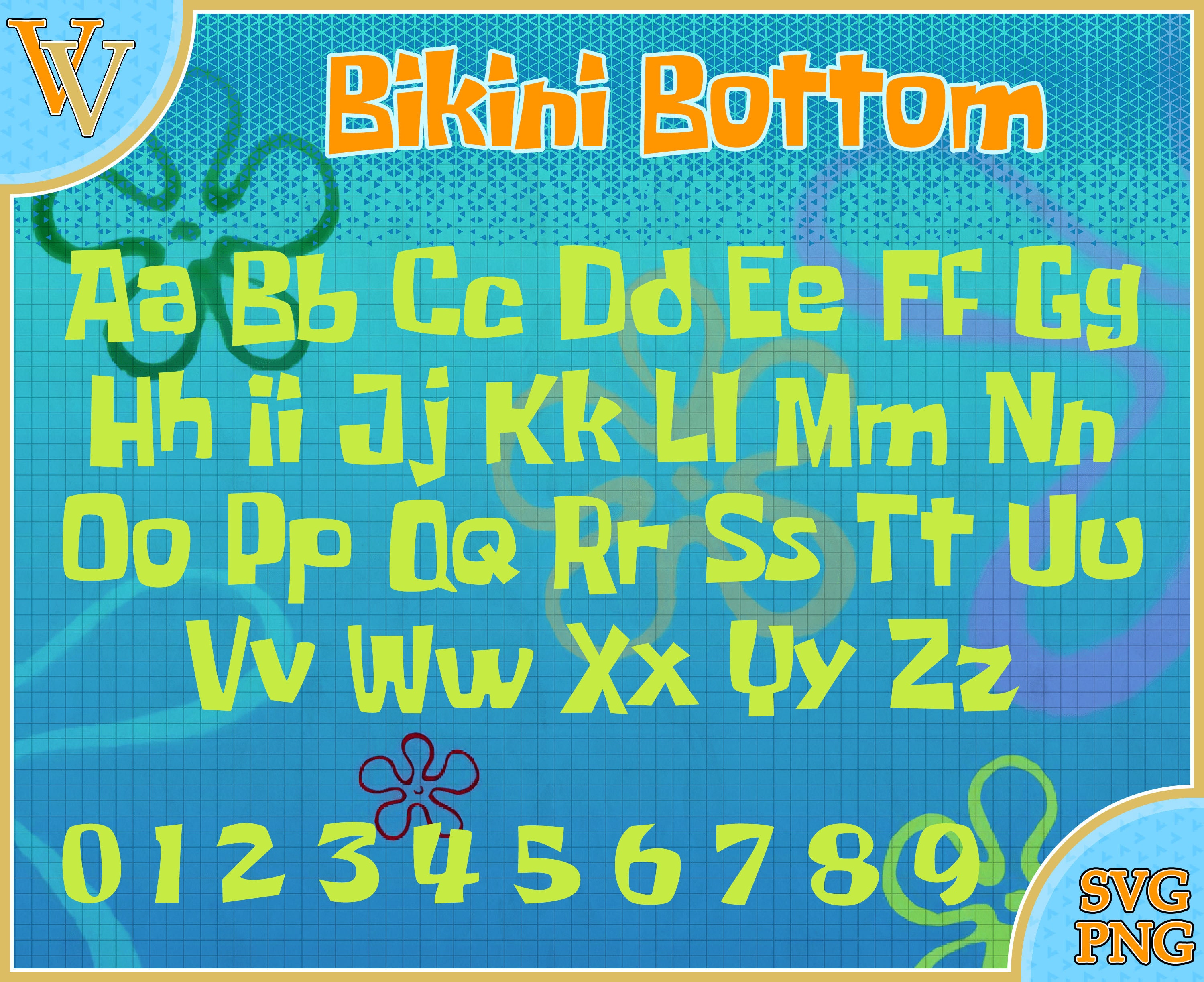 Spongebob Font SVG and PNG Files Etsy Singapore