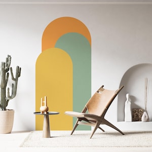 Arches colorblocks Decal, multicolor, wall art decor, arched wall sticker, home decor, wall decoration, removable peel n stick, modern decor