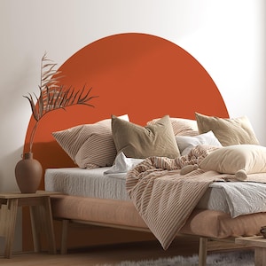 Solid color Headboard decal,Arched Headboard wallpaper, Headboard Decal, custom mural, headboard queen,Wall Decal, King headboard,boho decor