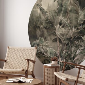 Banana Leaf Wall Decal | Large Peel and Stick Tropical Mural | Removable Botanical Wallpaper | Jungle Wall Art for Living Room Decor