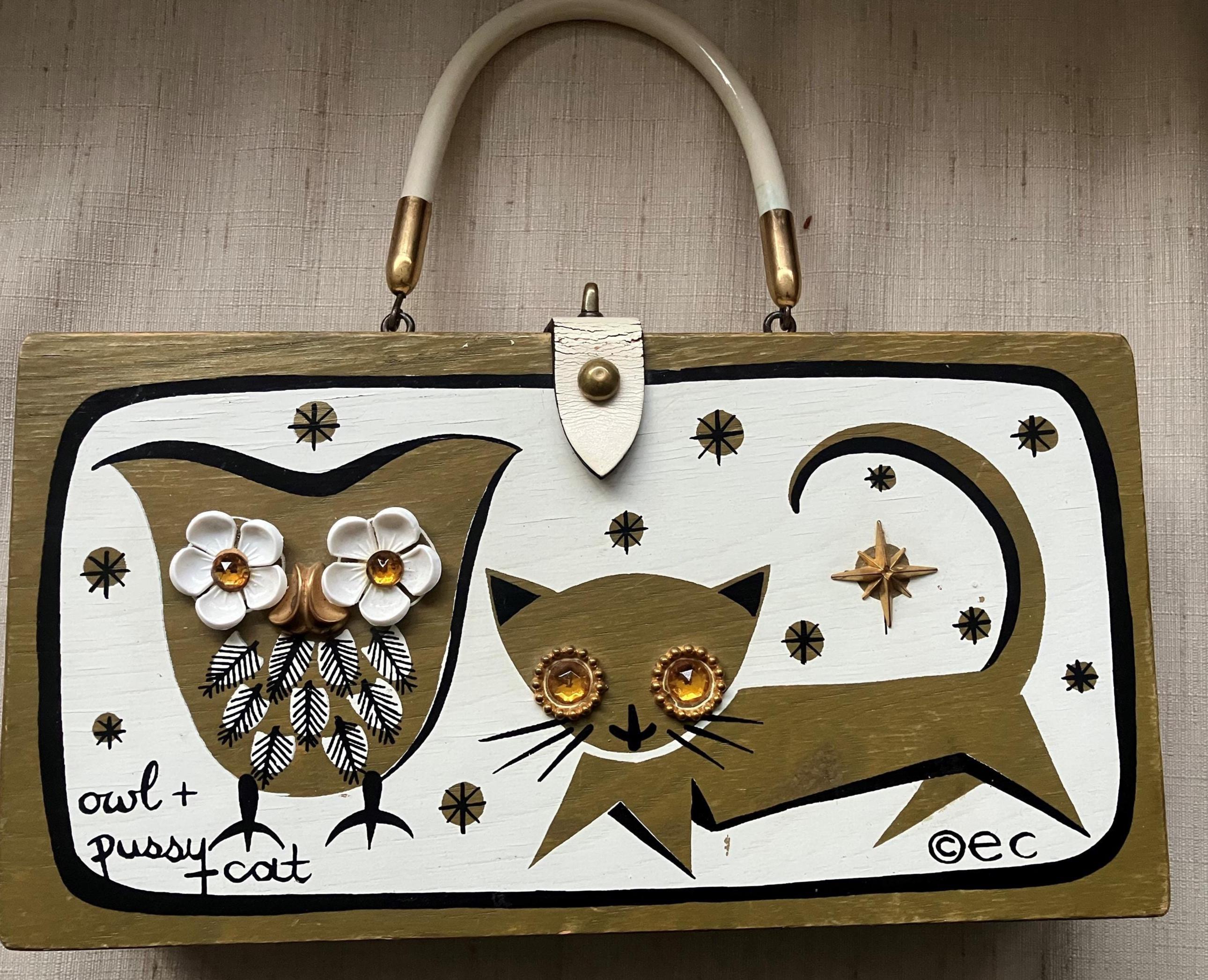 エニッドコリンズ猫フクロウ✳︎アンティークビンテージ Enid Collins Cat Bag - Etsy
