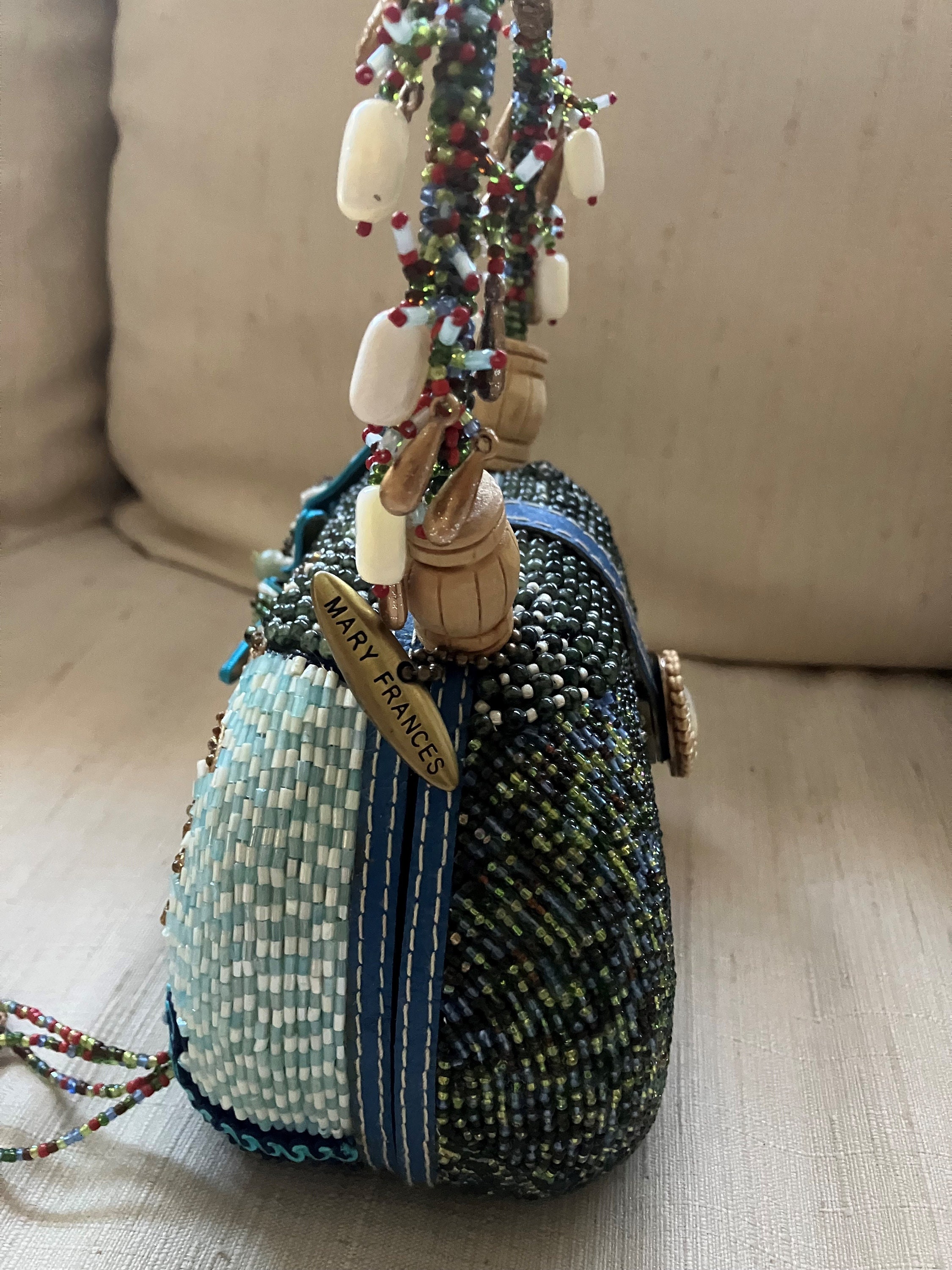 Mary Frances Coconut Grove Mini Beaded Hand Bag Palm Tree - Etsy