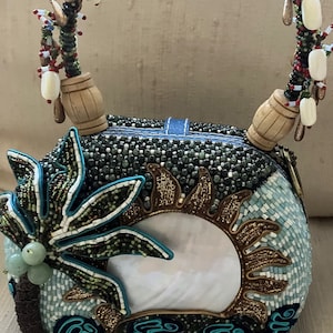 Mary Frances Coconut Grove Mini Beaded Hand Bag Palm Tree - Etsy