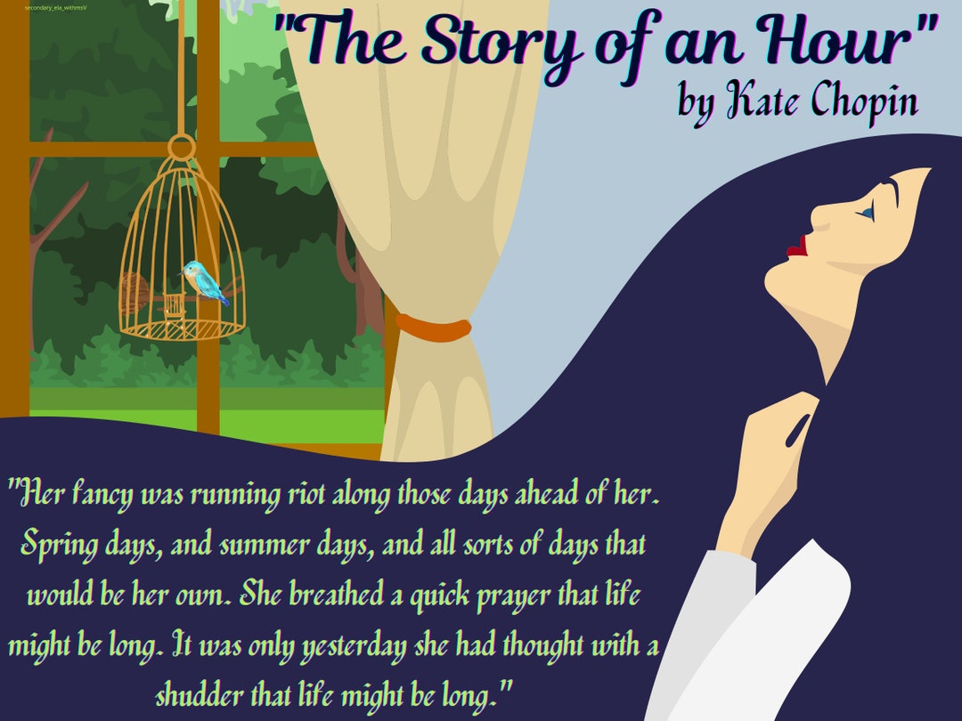the-story-of-an-hour-kate-chopin-digital-print-bulletin-board-etsy