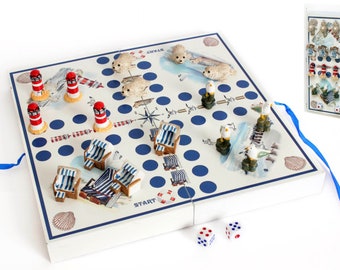 Board game with maritime figures Beach Chair Lighthouse Seagull Seal
