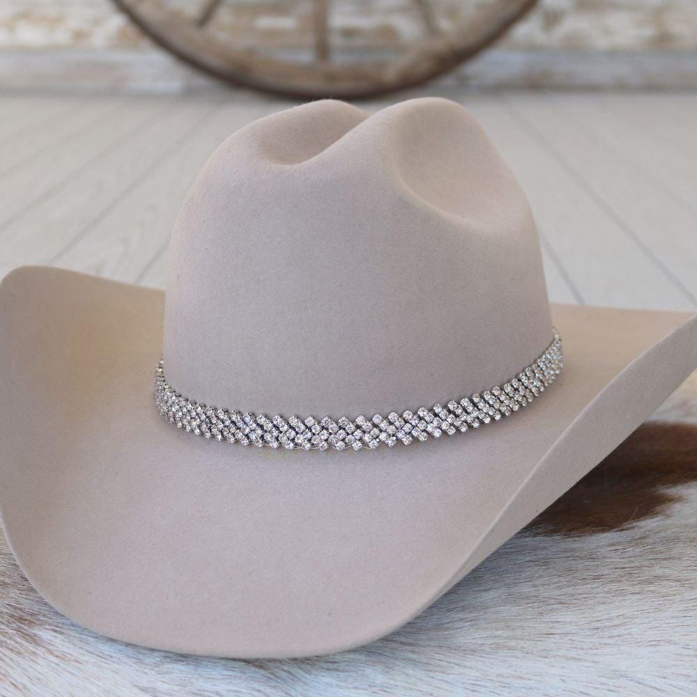 Silver Rhinestone Bling Hat Band - Harlow - Etsy