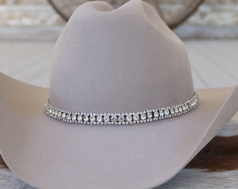Rhinestone Hat Band Bling Western Hat Band Crystal Cowboy Hat Band Adjustable Monroe