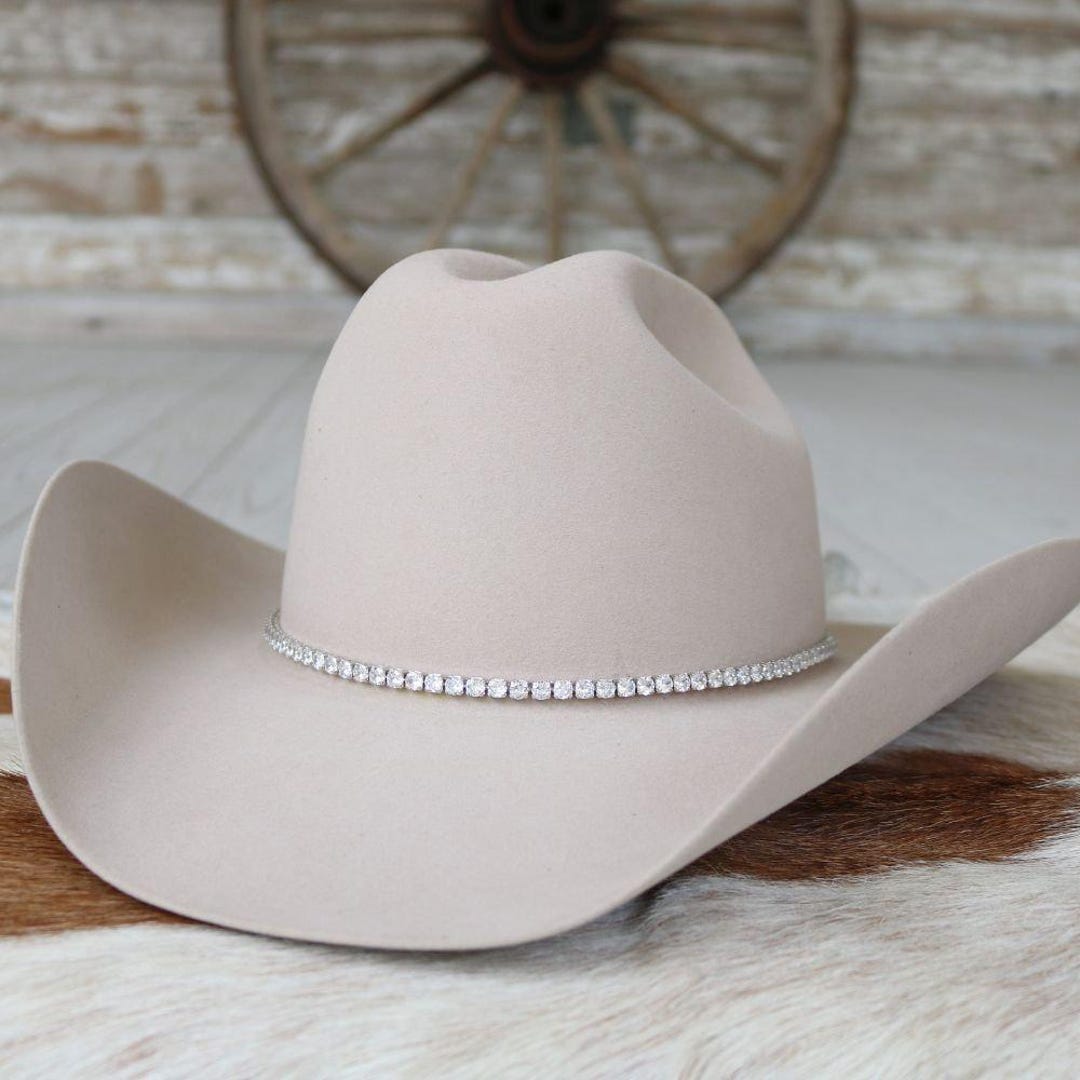 Tennis Chain Rhinestone Hat Band - the Jolene - Etsy