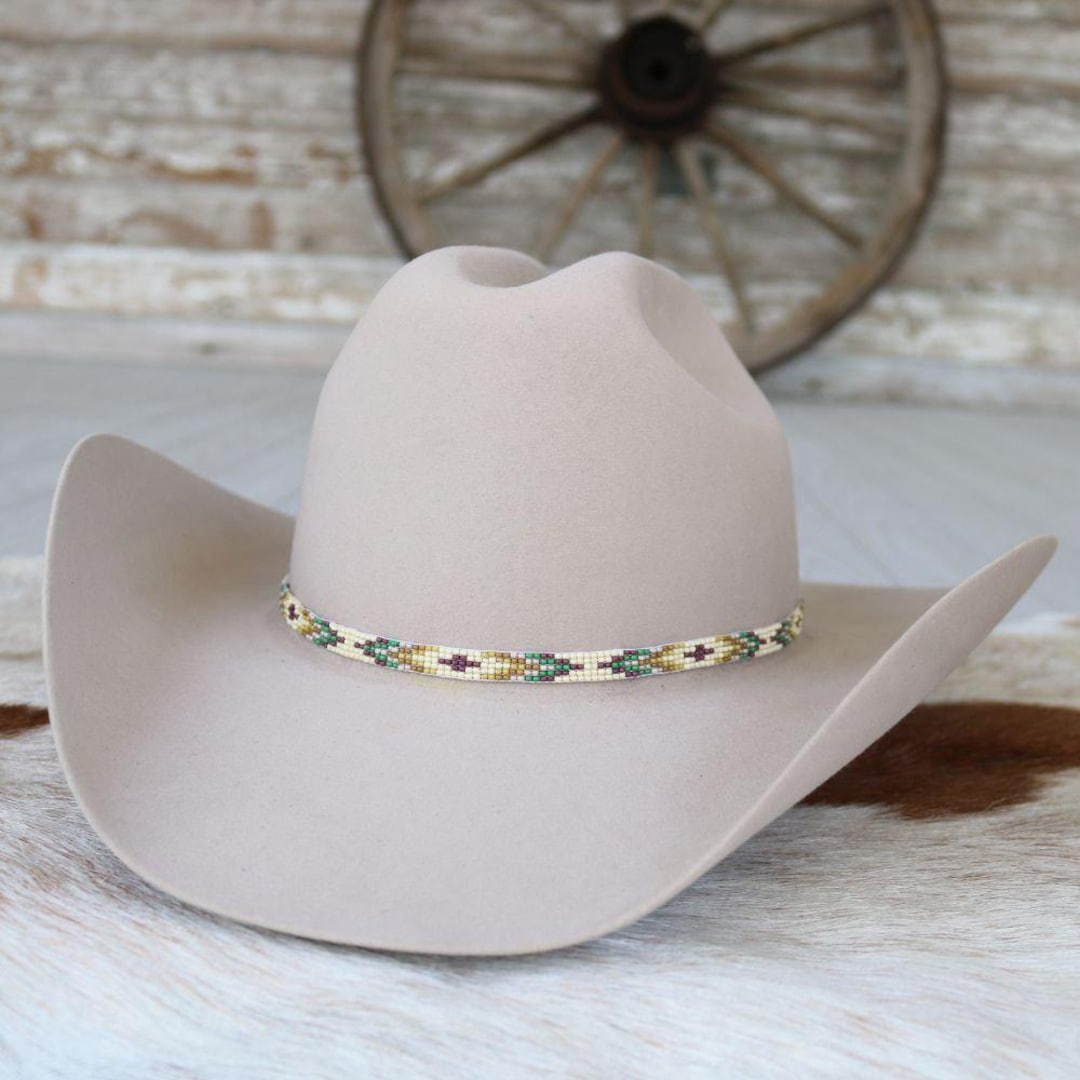 Hat Band Native American Handmade from Santa Fe Amazon.com: Weavish Beaded Hatband Native American Style  main image 2