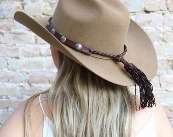 Handcrafted Deerskin Leather Hat Band