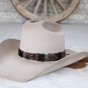 Feathers Western Hat Band, Wide Brimmed Rodeo Hat Band, Outdoor Beach Hat Band, Tie Knot Hat band Adjustable, Fancy Hat Accessories