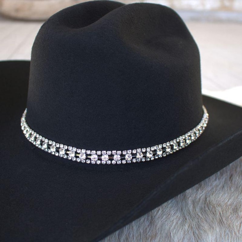 Rhinestone Hat Band Bling Western Hat Band Crystal Cowboy Hat Band Adjustable Monroe Bild 5