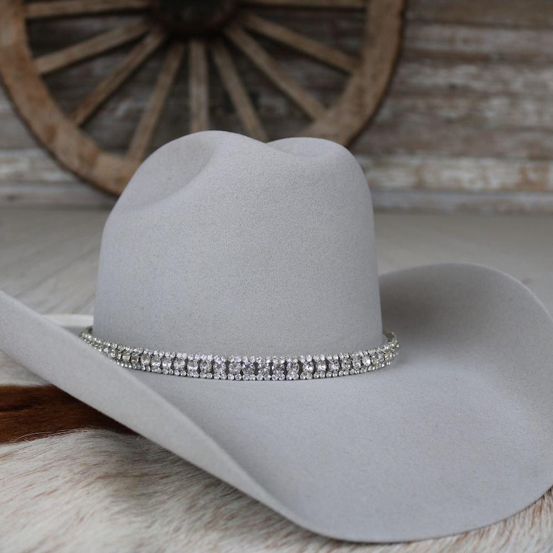 Rhinestone Hat Band Bling Western Hat Band Crystal Cowboy Hat Band Adjustable Monroe Bild 7