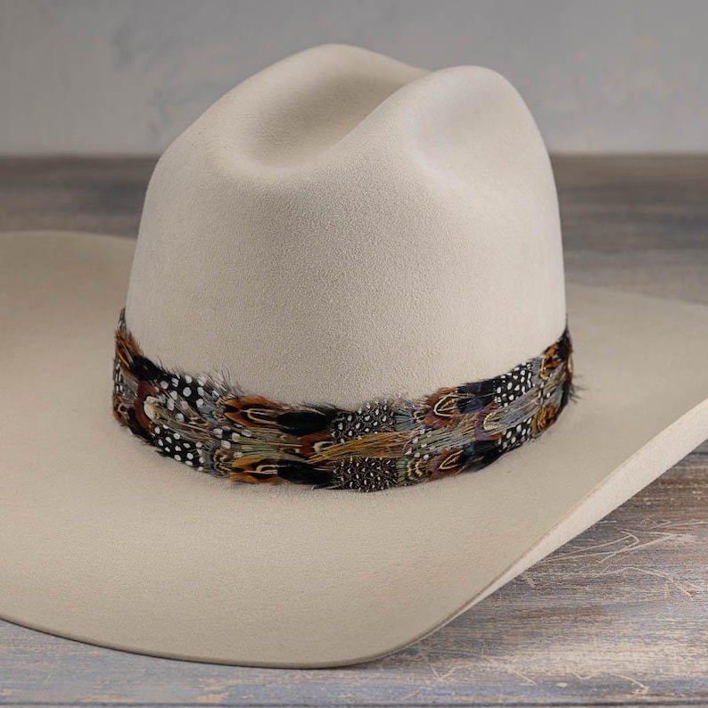 Feather Hat Band Western Cowboy Hat Band Falcon afbeelding 6
