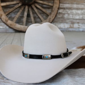 Western Leather Hat Band - The Silver Wing