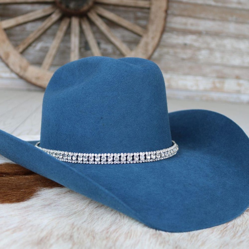 Rhinestone Hat Band Bling Western Hat Band Crystal Cowboy Hat Band Adjustable Monroe Bild 3