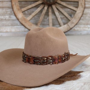 Western Feather Hat Band - Starling